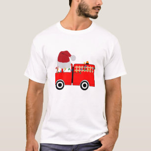 Christmas Red Fire Truck T-Shirt