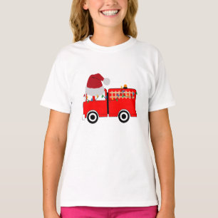 Christmas Red Fire Truck  T-Shirt