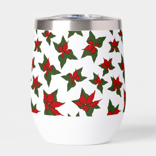 Christmas red floral botanical