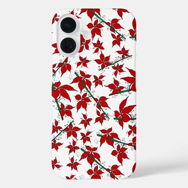 Christmas red floral botanical Case-Mate iPhone case (Back)