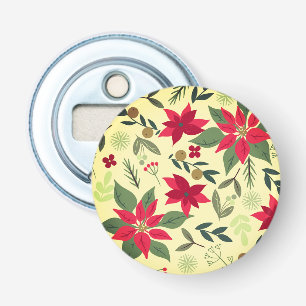 Christmas Red Flowers Pattern-11600 Bottle Opener
