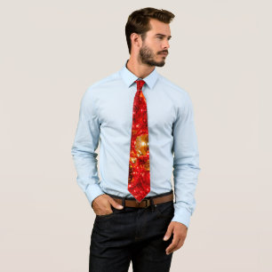Christmas Red Glass Decor Baubles Tie