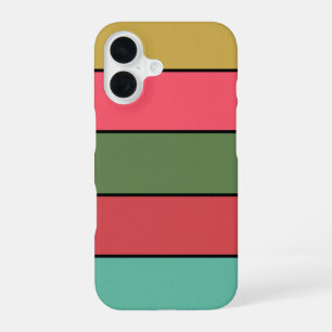 Christmas Red Gold Green Colour On Watercolor Pape iPhone 16 Case