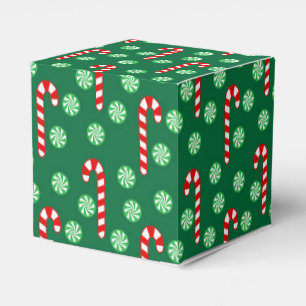Christmas Red Green Candy Cane Favour Box