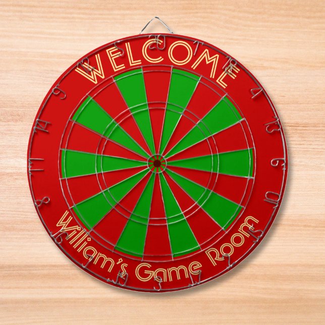 Christmas Red Green Custom Metal Cage House Party Dartboard (Christmas Red Green Custom Metal Cage House Party Dart Board)