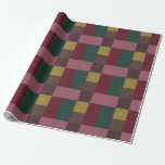 Christmas Red Green Gold Pink Brown Colour Block Wrapping Paper<br><div class="desc">Christmas Print Colour Block artwork design art illustration by TheFabricSeal at Zazzle. http//:thefabricseal.zazzle.com This geometric shape patterned design features holiday cheer and complimentary colours together with red, green, brown, burgundy, pink and golden yellow. The pattern style is influenced by quilting quilt front, appliqué, piecing piece work, crafting craft and folk...</div>