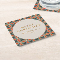 Christmas Red Green Mid Century Stars Custom