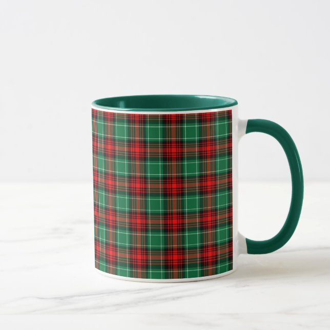 Christmas Red Green Plaid Coffee Mug (Right)