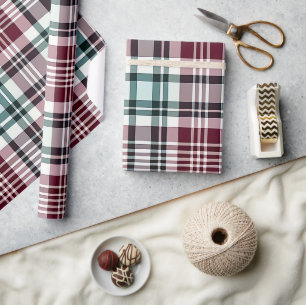Christmas Red Green Plaid Wrapping Paper