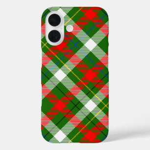 Christmas Red Green White Flannel Plaid Design  iPhone 16 Case