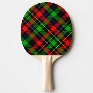 Christmas Red Green White Flannel Plaid Design Ping Pong Paddle