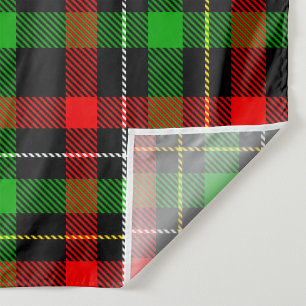 Christmas Red Green White Flannel Plaid Design  Tapestry