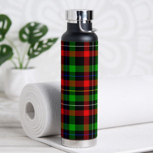 Christmas Red Green White Flannel Plaid Design Water Bottle