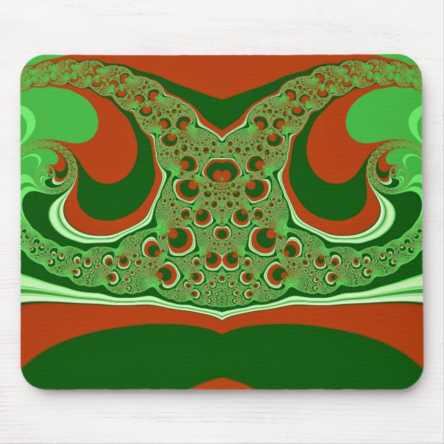 CHRISTMAS ~ Red Green White Mouse Pad (Front)