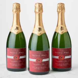 Christmas Red, Holiday/ Wedding Sparkling Wine Label