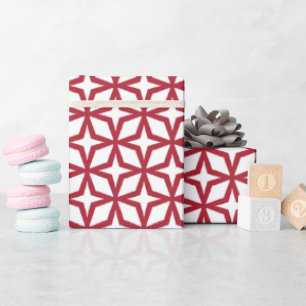 Christmas red lattice pattern wrapping paper