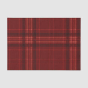 Christmas Red Maroon Plaid Pattern Tissue Paper