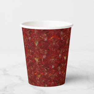 Christmas Red Pattern Luxury Holidays Paper Cups