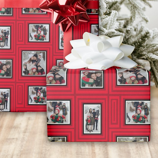 Christmas Red Photo Wrapping Paper  (Creator Uploaded)