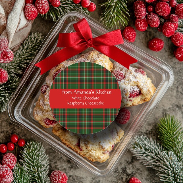 Christmas, Red Plaid, Custom, Holiday Stickers (Creator Uploaded)