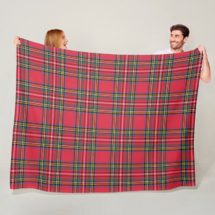 Christmas Red Plaid  Fleece Blanket
