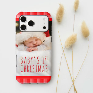 Christmas Red Plaid Holiday Diagonal Stripes