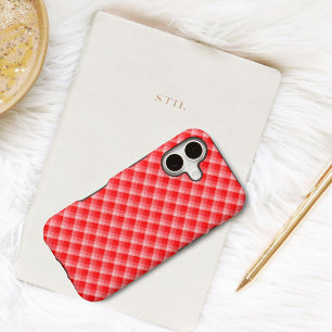 Christmas Red Plaid Holiday Diagonal Stripes