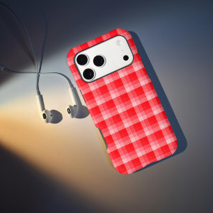 Christmas Red Plaid Holiday Diagonal Stripes