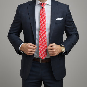 Christmas Red Plaid Holiday Diagonal Stripes Tie