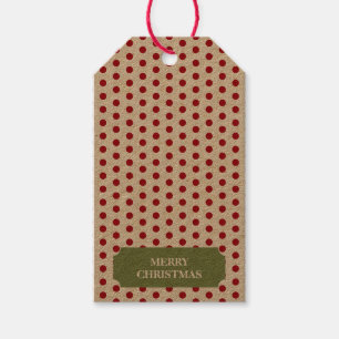 Christmas Red Polka Dots Gift Tags