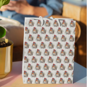 Christmas Red Robin Large Gift Bag