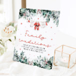 Christmas Red Santa Baby Family Traditions Game Pedestal Sign<br><div class="desc">The Red Santa Gender Neutral Santa Baby Clothes Christmas Santa Baby Family Traditions Game is a warm and festive way to celebrate family heritage and holiday spirit at your baby shower! With delicate snowflakes, eucalyptus greenery, and adorable Santa-inspired baby clothes, this game invites guests to share their favourite family traditions,...</div>