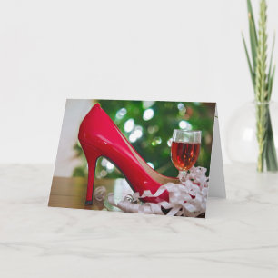 Christmas Red Shoe Holiday Card