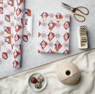 Christmas Red Snowflakes Pattern  Wrapping Paper