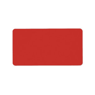 Christmas Red Solid Colour Label