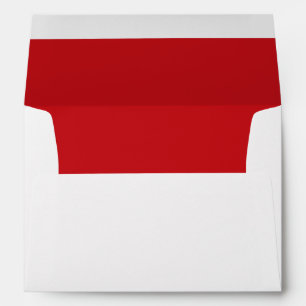 Christmas red solid plain elegant interior envelope