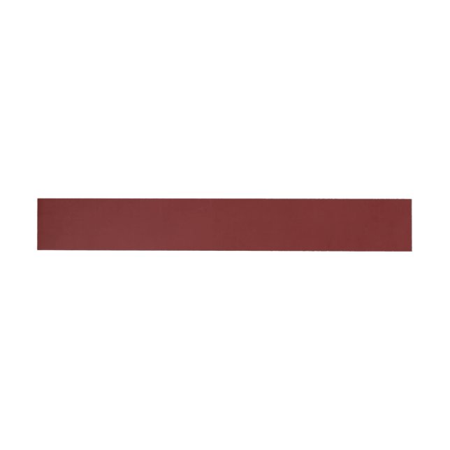 Christmas red, solid red, deep Red, plain Red  Wraparound Address Label (Individual)