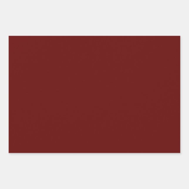 Christmas red, solid red, deep Red, plain Red  Wrapping Paper Sheet (Front)