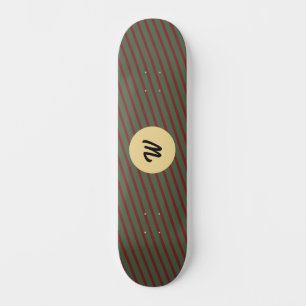 Christmas red stripes green matching family Custom Skateboard