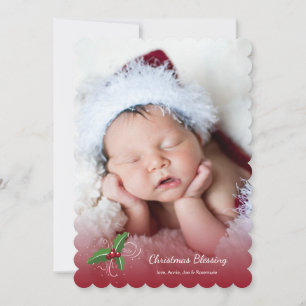 Christmas Red Transparency Photo Holiday Card