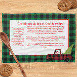 Christmas Red Truck Green Buffalo Plaid Recipe Tea Towel<br><div class="desc">Christmas Red Truck Green Buffalo Plaid Recipe kitchen towel.
Black & Green Buffalo Plaid. Red Truck Christmas Tree. Our Personalised products are great gifts for any reason.</div>