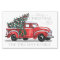 Christmas Red Vintage Truck Family Name