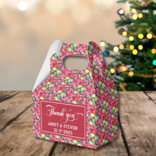  Christmas Red Wedding favour box