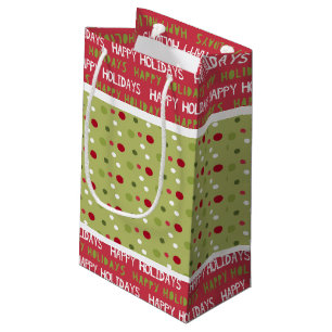 Christmas Red, White and Green Small Gift Bag