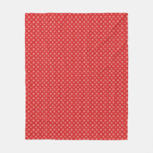Christmas Red White Elegant Holidays Fleece Blanket