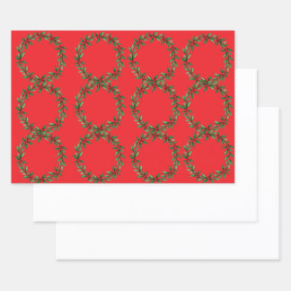 Christmas Reef Red Wrapping Paper | Elegant