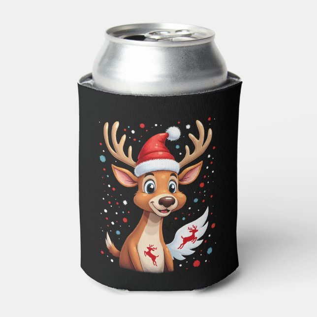 christmas Reindeer (1) Can Cooler (Can Front)
