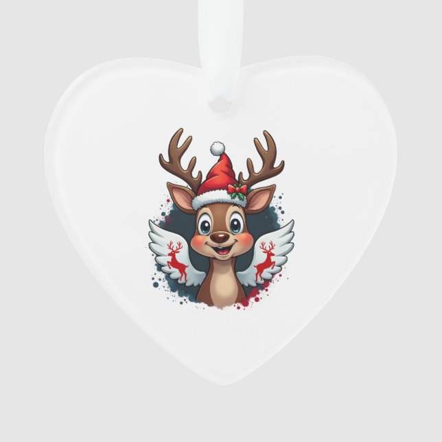 christmas Reindeer (1) Ornament (Front)
