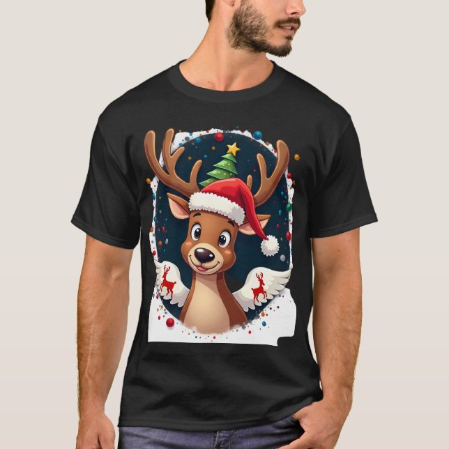 christmas Reindeer (2) T-Shirt (Front)