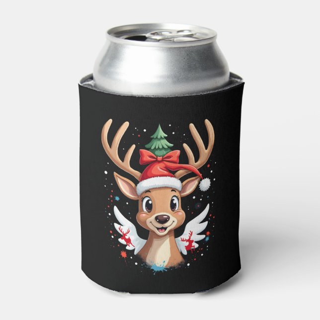 christmas Reindeer (4) Can Cooler (Can Front)